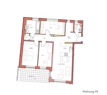 Große 4-Zimmer Wohnung mit Terrasse, Erich-Klabunde-Str. 3, 90766 Fürth